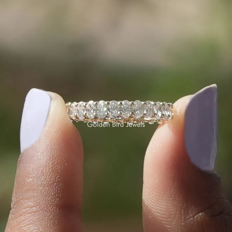 Oval Cut Lab Diamond Full Eternity Band oval cut engagement ring