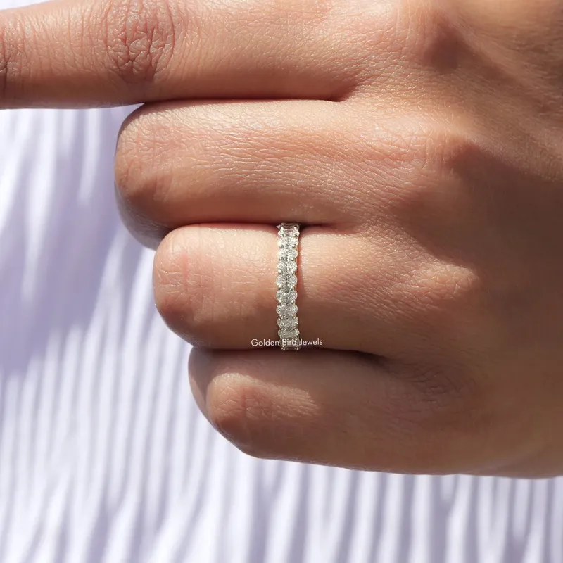 Oval Cut Lab Diamond Full Eternity Band vy 6