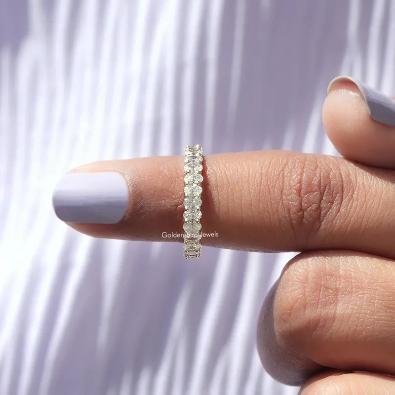 Oval Cut Lab Diamond Full Eternity Band vy 8