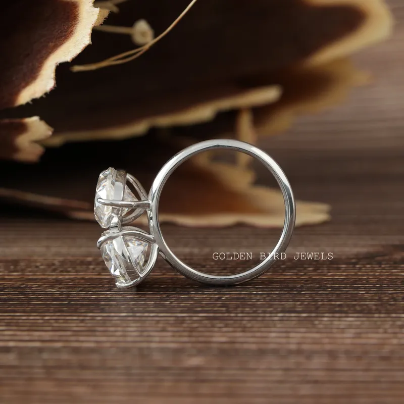 Pear & Oval Cut Moissanite You And Me Ring For Her vy 8
