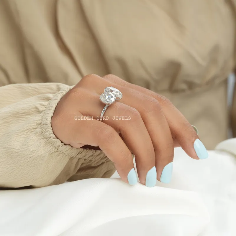 Pear & Oval Cut Moissanite You And Me Ring For Her vy 6