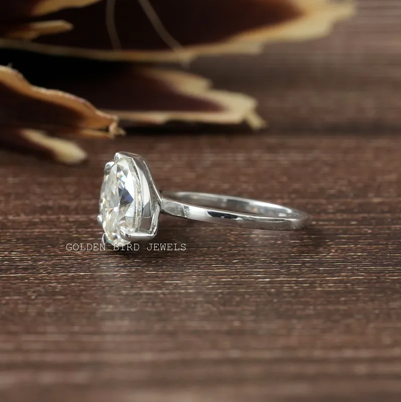 Pear And Round Cut Moissanite Toi Et Moi Ring vy 8