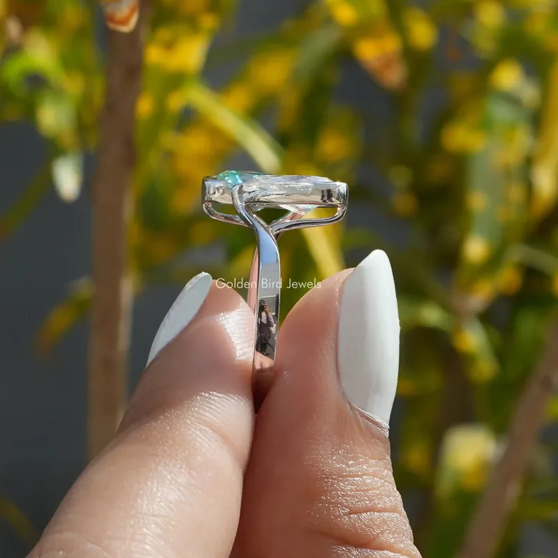 Pear Cut Moissanite Toi Et Moi Engagement Ring view 7