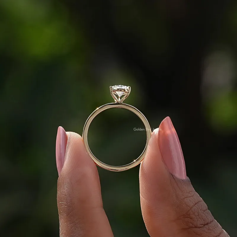 Pear Shaped Lab Diamond Solitaire Ring vy 3