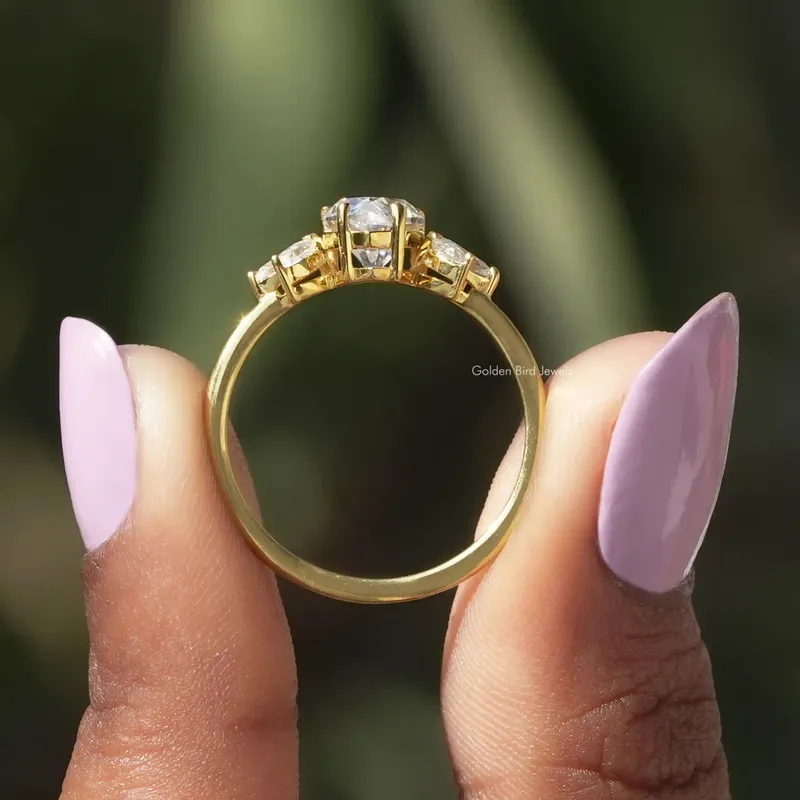 Pear Shaped Moissanite Engagement Ring view 2
