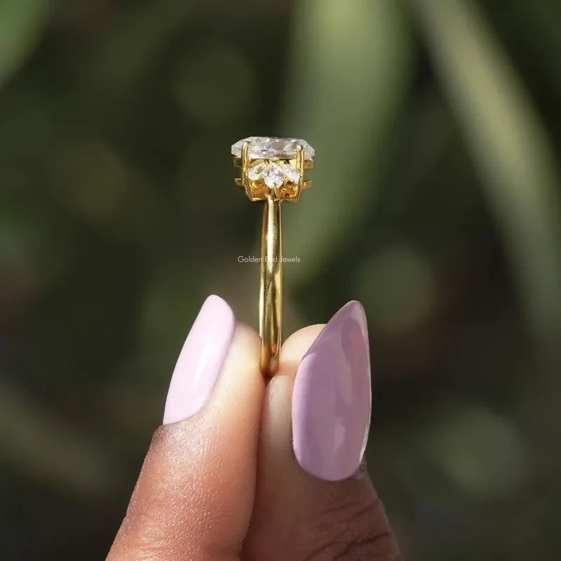 Pear Shaped Moissanite Engagement Ring view 3