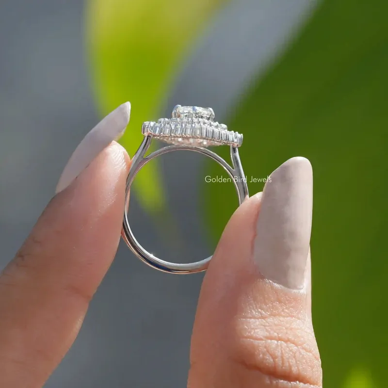 Portuguese Cut Moissanite Wedding Ring view 2