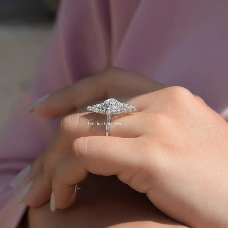 Portuguese Cut Moissanite Wedding Ring view 8