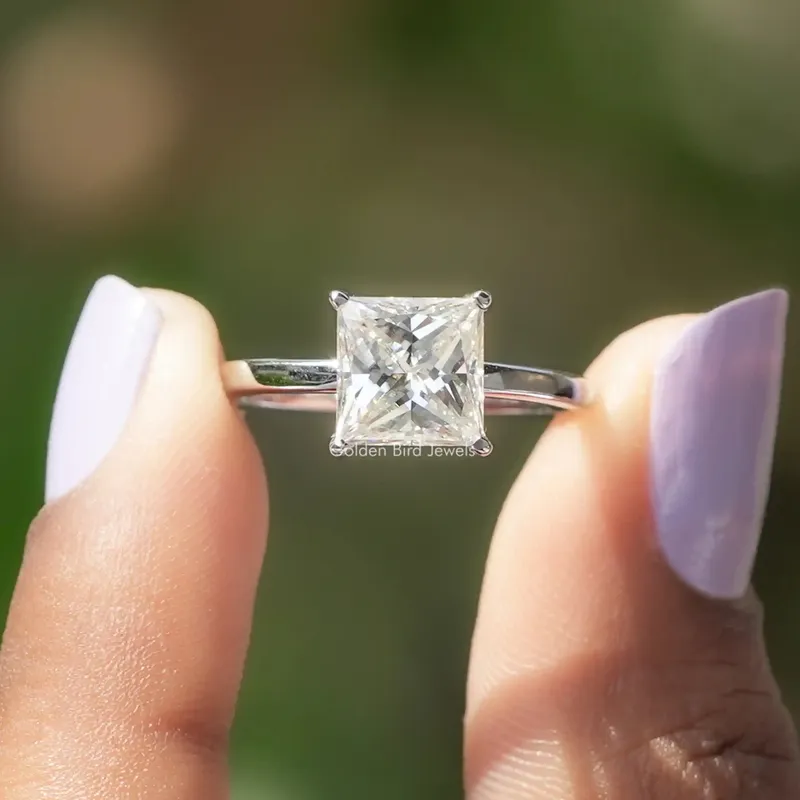 Princess Cut Solitaire Moissanite Engagement Ring engagement ring