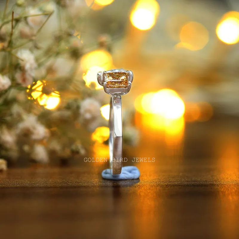 Princess Pear Cut Moissanite Toi Et Moi Ring vy 8