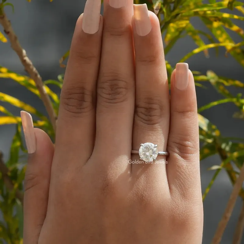 Round Moissanite Bridal Wedding Ring Set view 2