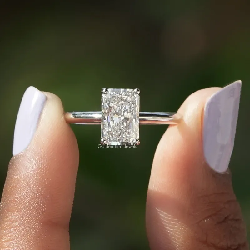 Solitaire Radiant Cut Lab Diamond Engagement Ring engagement ring