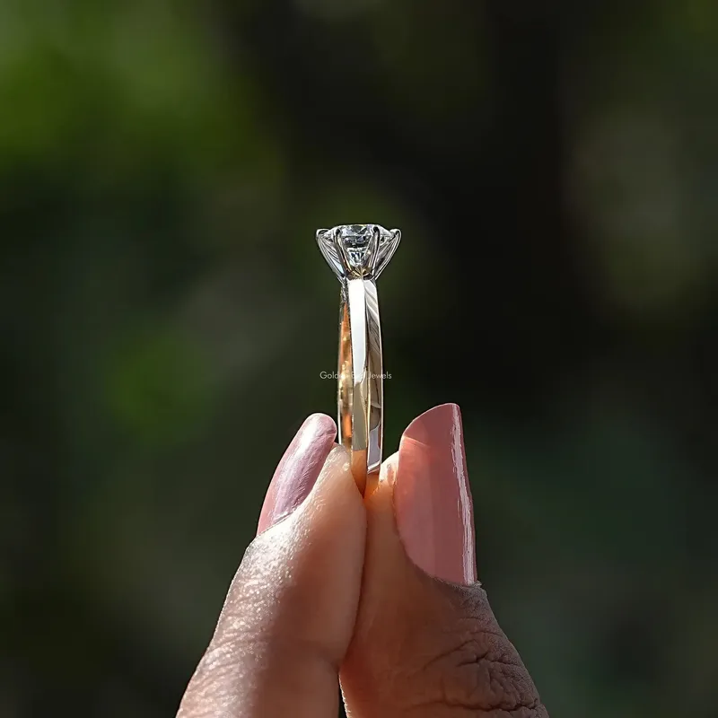 Solitaire Round Shaped Diamond Engagement Ring view 3