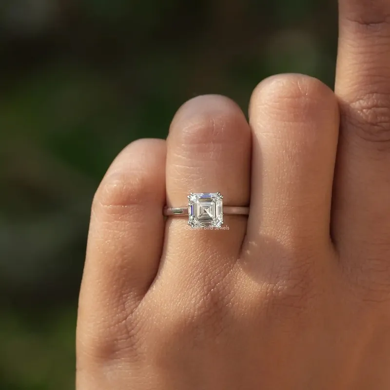 Square Emerald Cut Lab Grown Diamond Ring view 5