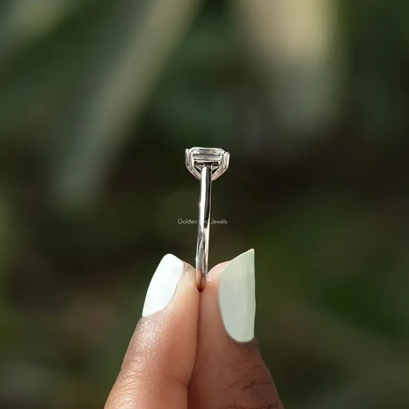 Square Emerald Cut Lab Grown Diamond Ring view 3