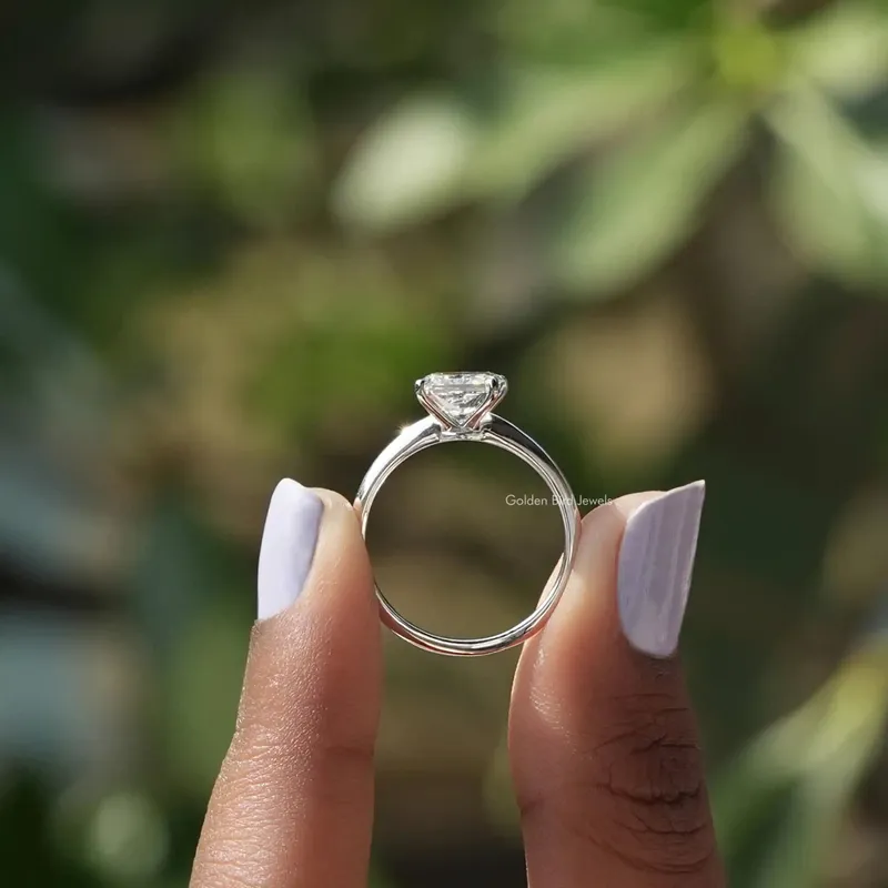 Square Radiant Cut Lab Diamond Solitaire Ring view 2