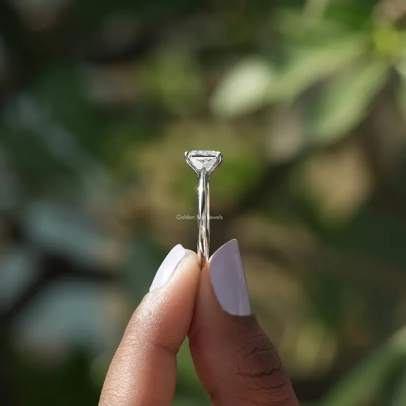 Square Radiant Cut Lab Diamond Solitaire Ring view 3