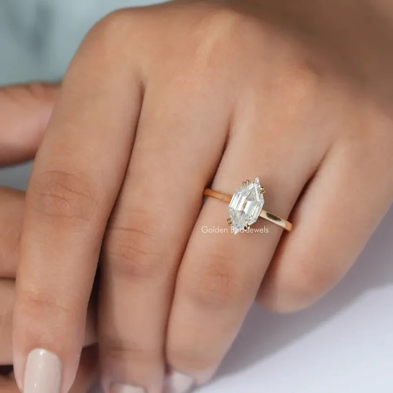Step Cut Dutch Marquise Moissanite Ring view 3