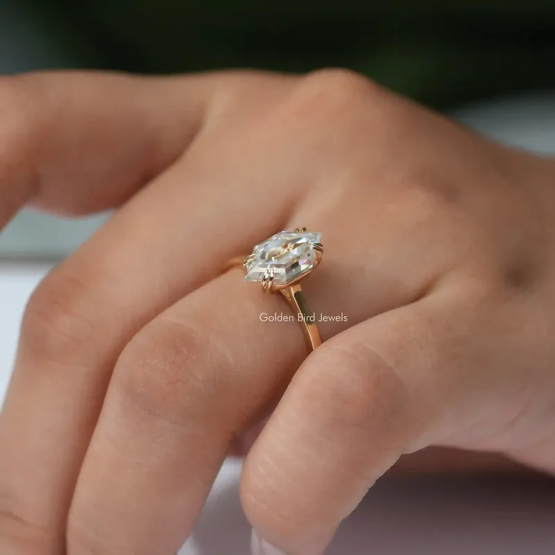 Step Cut Dutch Marquise Moissanite Ring view 8