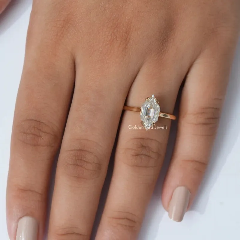 Step Cut Dutch Marquise Moissanite Ring view 6