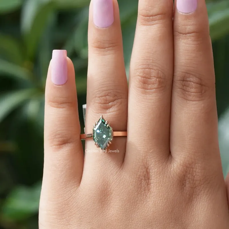 Step Cut Dutch Marquise Moissanite Solitaire Ring view 3