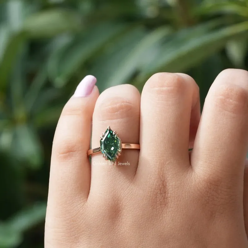Step Cut Dutch Marquise Moissanite Solitaire Ring view 5