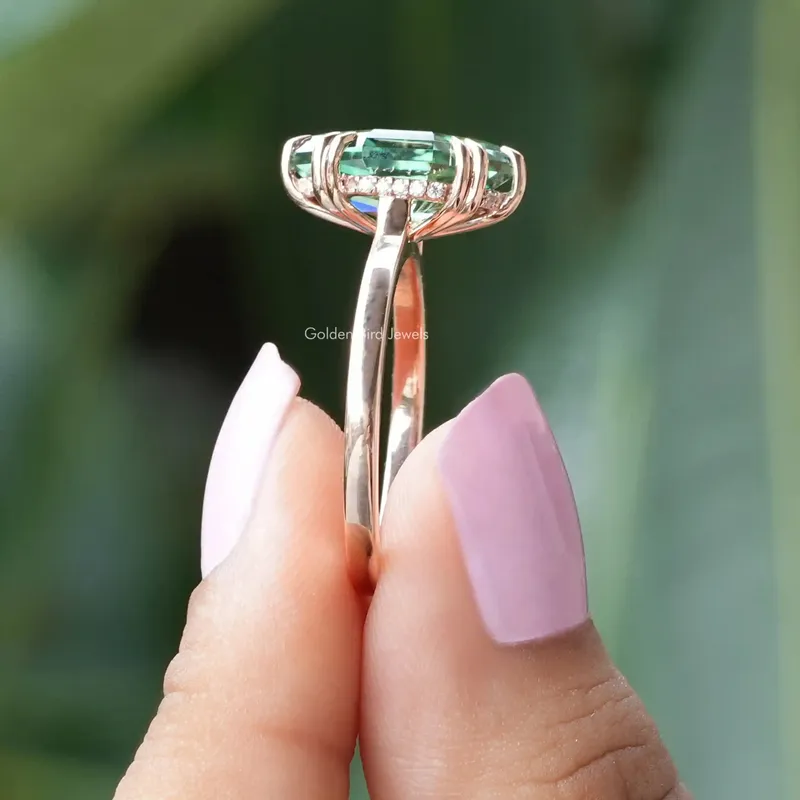 Step Cut Dutch Marquise Moissanite Solitaire Ring view 7