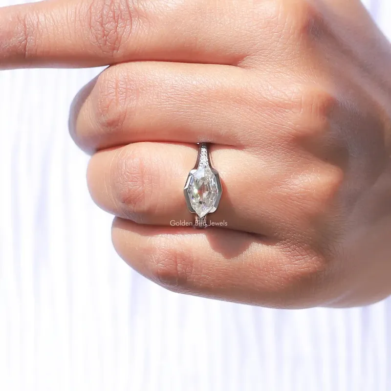 Step Cut Marquise Moissanite Eternity Bridal Ring vy 8