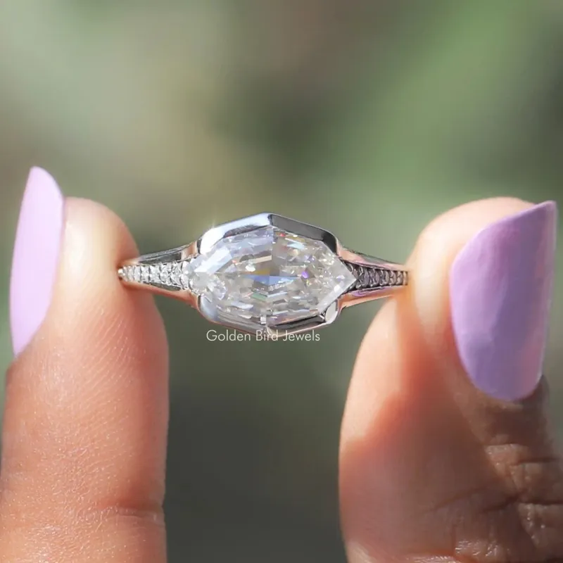 Step Cut Marquise Moissanite Eternity Bridal Ring engagement ring