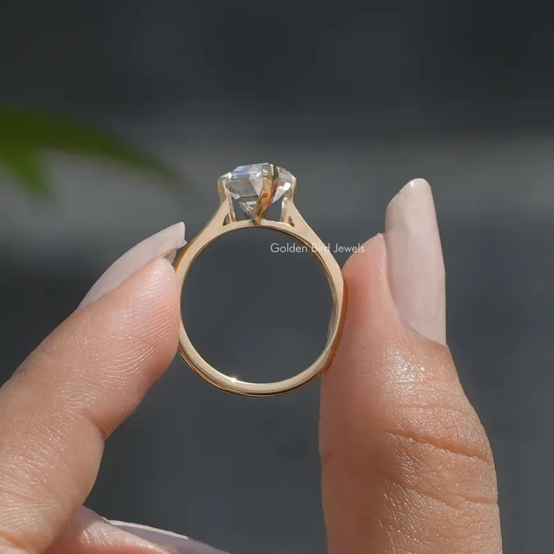 Step Cut Moissanite Dutch Marquise Ring vy 2