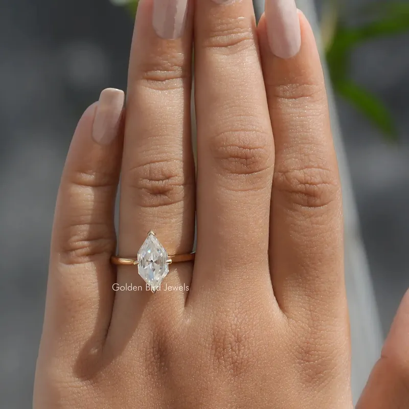 Step Cut Moissanite Dutch Marquise Ring vy 3