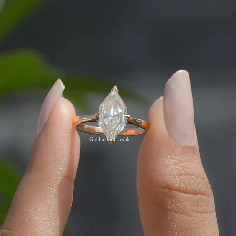Step Cut Moissanite Dutch Marquise Ring engagement ring