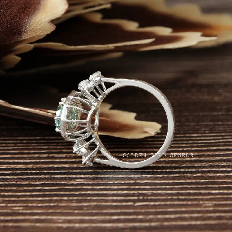Step Cut Oval Moissanite Proposal Ring view 10