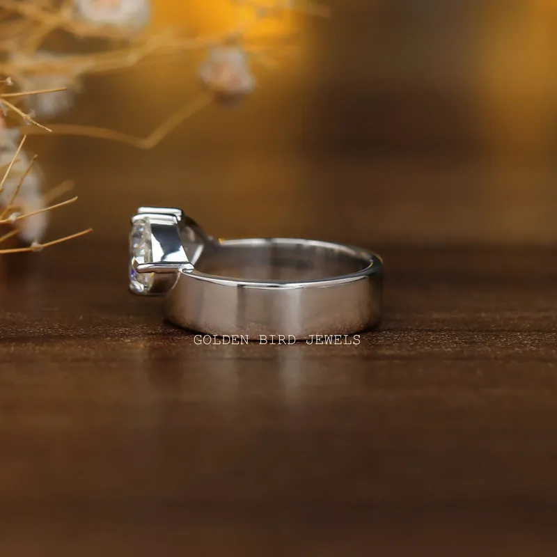 Trillion Cut Two Stone Moissanite Engagement Ring view 8