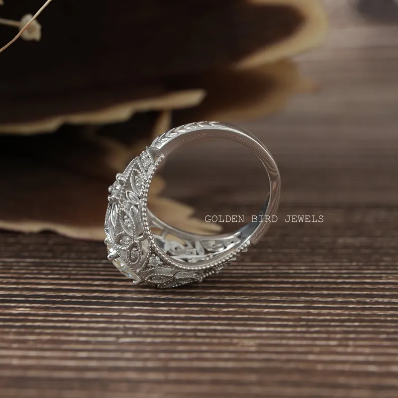 Vintage Moissanite Old European Round Cut Ring view 10
