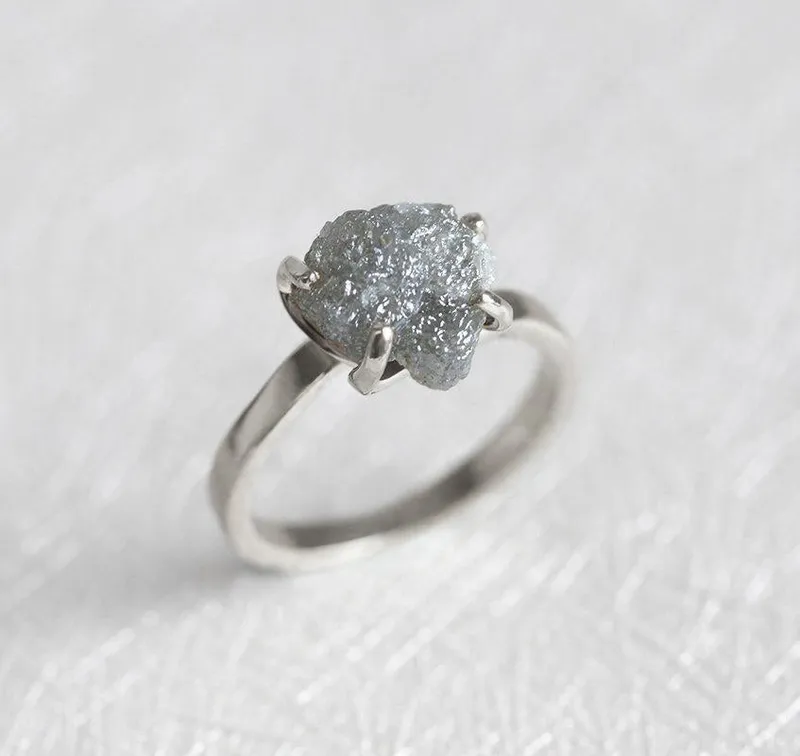 Grey Diamond Ring, Rough Diamond Ring view 10