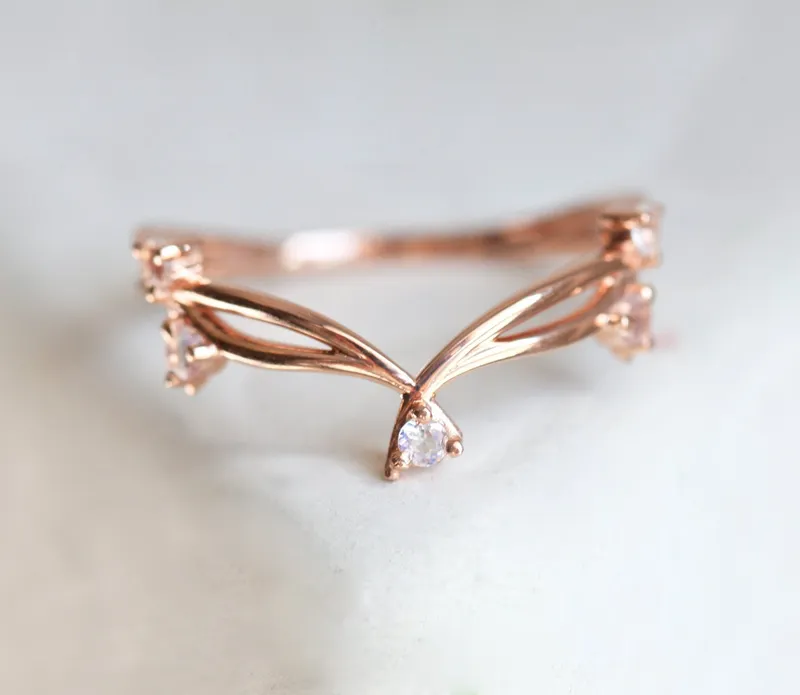 HAILEY OREGON SUNSTONE RING SET, ROUND GEMSTONE ENGAGEMENT RING WITH TWIG MOONSTONE STACKING RING, SUNSTONE ENGAGEMENT RING view 10