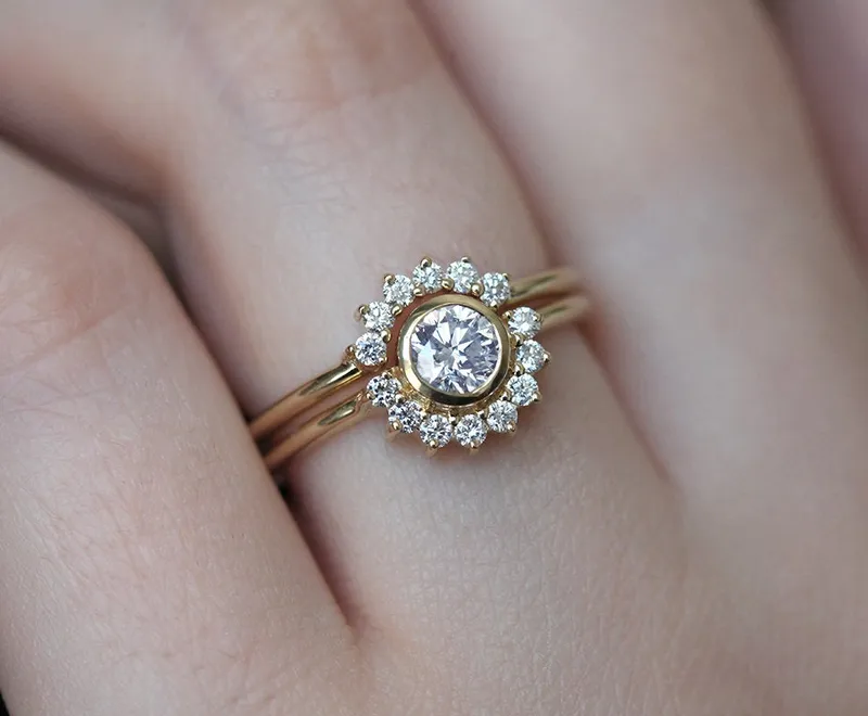 Half Carat Diamond Ring Set view 10