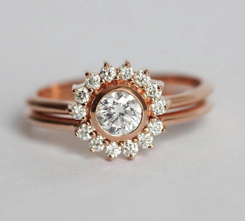 Half Carat Diamond Ring Set view 11