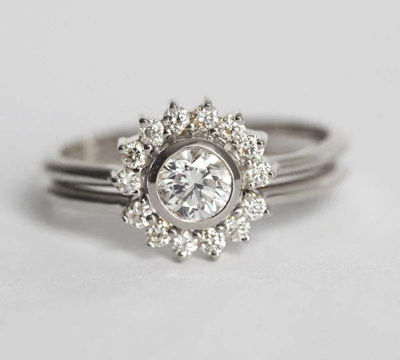 Half Carat Diamond Ring Set view 12
