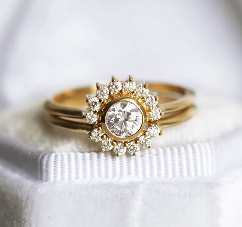 Half Carat Diamond Ring Set view 3