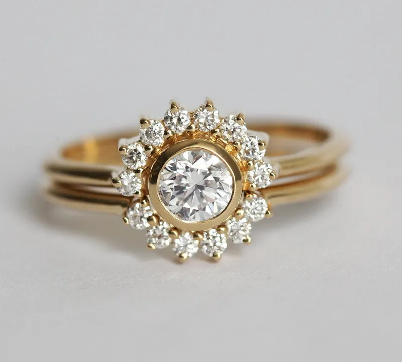 Half Carat Diamond Ring Set view 5