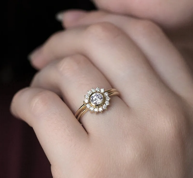 Half Carat Diamond Ring Set view 7