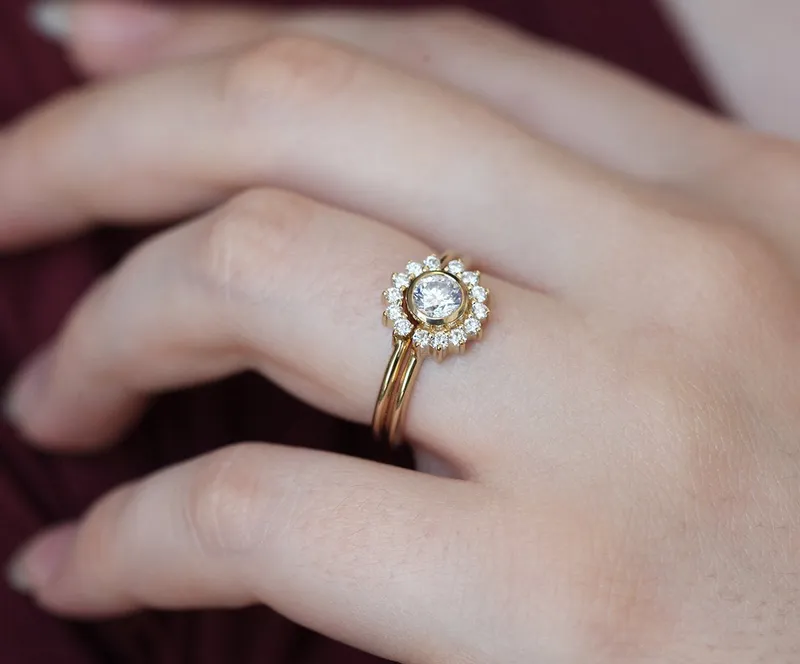 Half Carat Diamond Ring Set view 8
