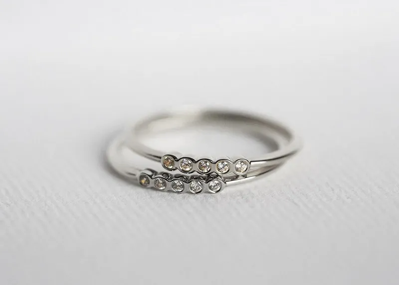 Half Eternity Diamond Ring, Half Eternity Band view 7