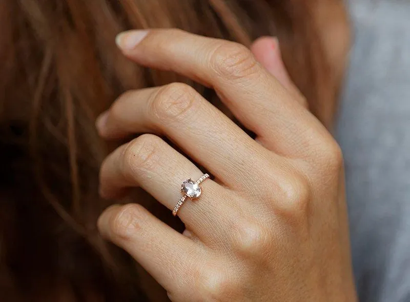 HALLE MORGANITE RING view 2