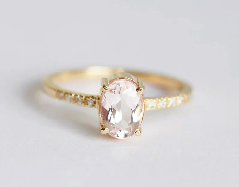 HALLE MORGANITE RING view 5