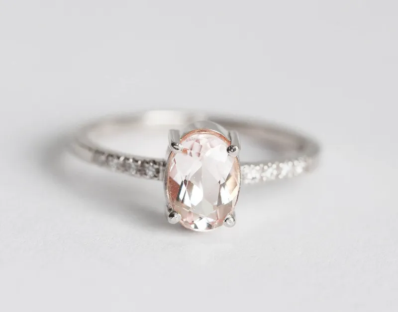 HALLE MORGANITE RING view 6