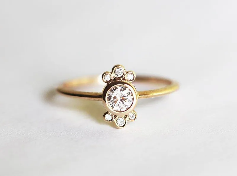 Halo Diamond Ring, Halo Diamond Engagement Ring view 6