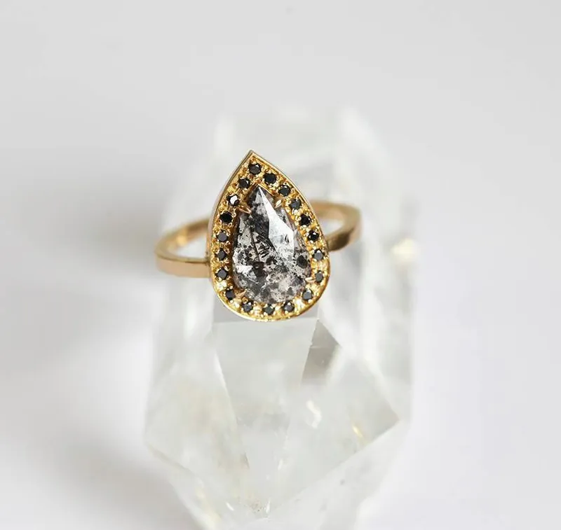 Hannah Salt & Pepper Diamond Ring vy 11